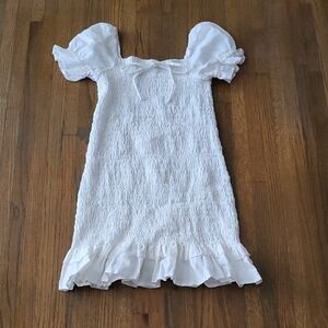 Faithfull the Brand White Linen Dress